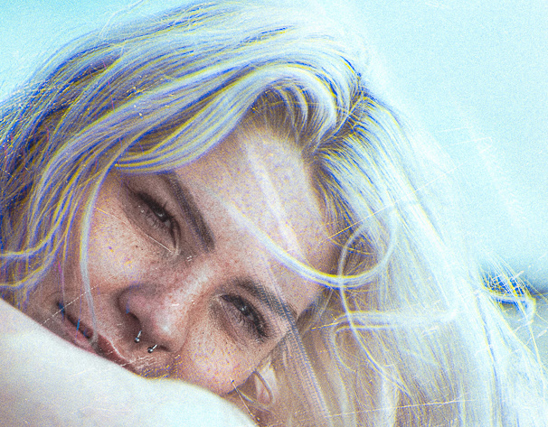 Blue stylized photoshoot