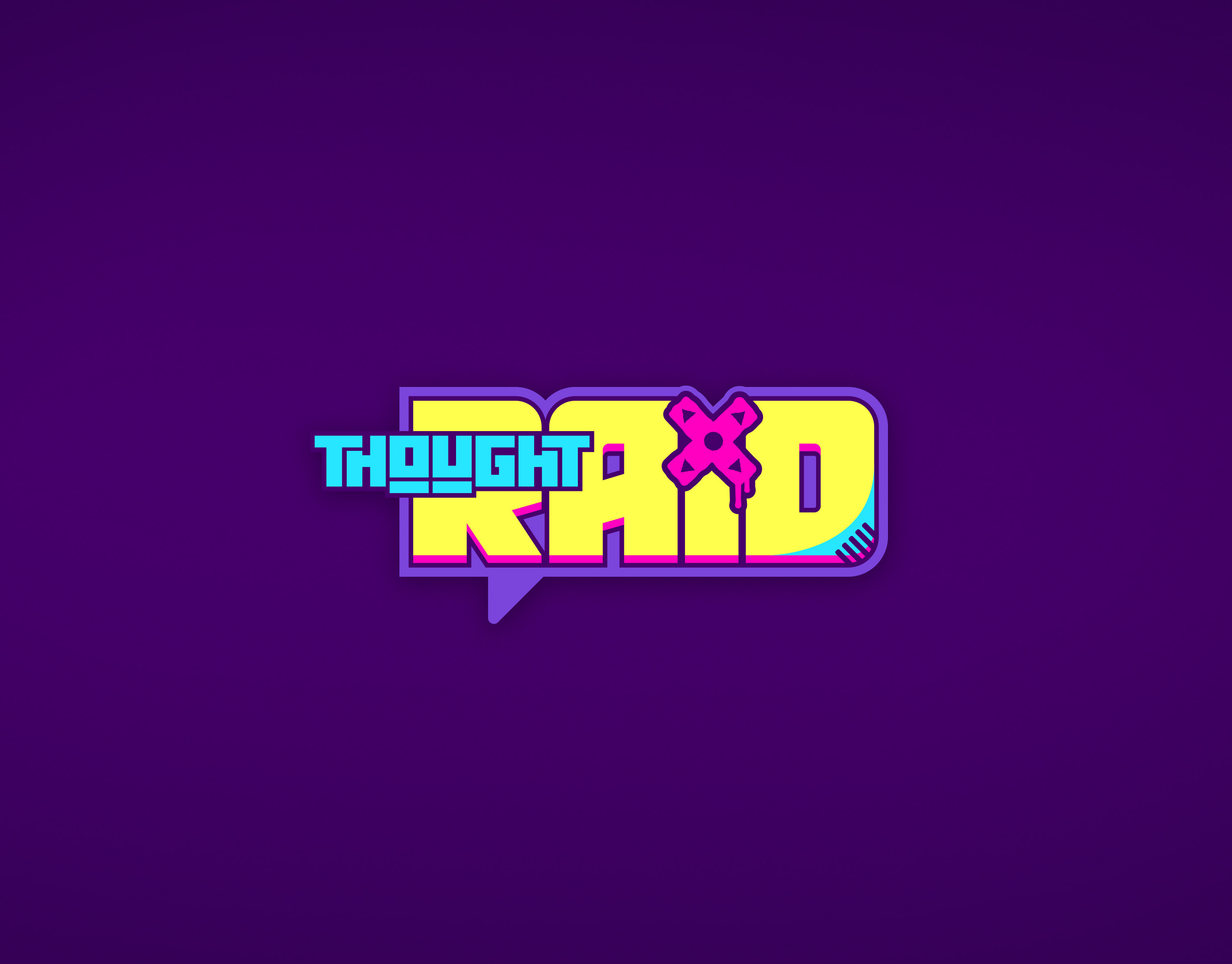Thought Raid logo and visual identity